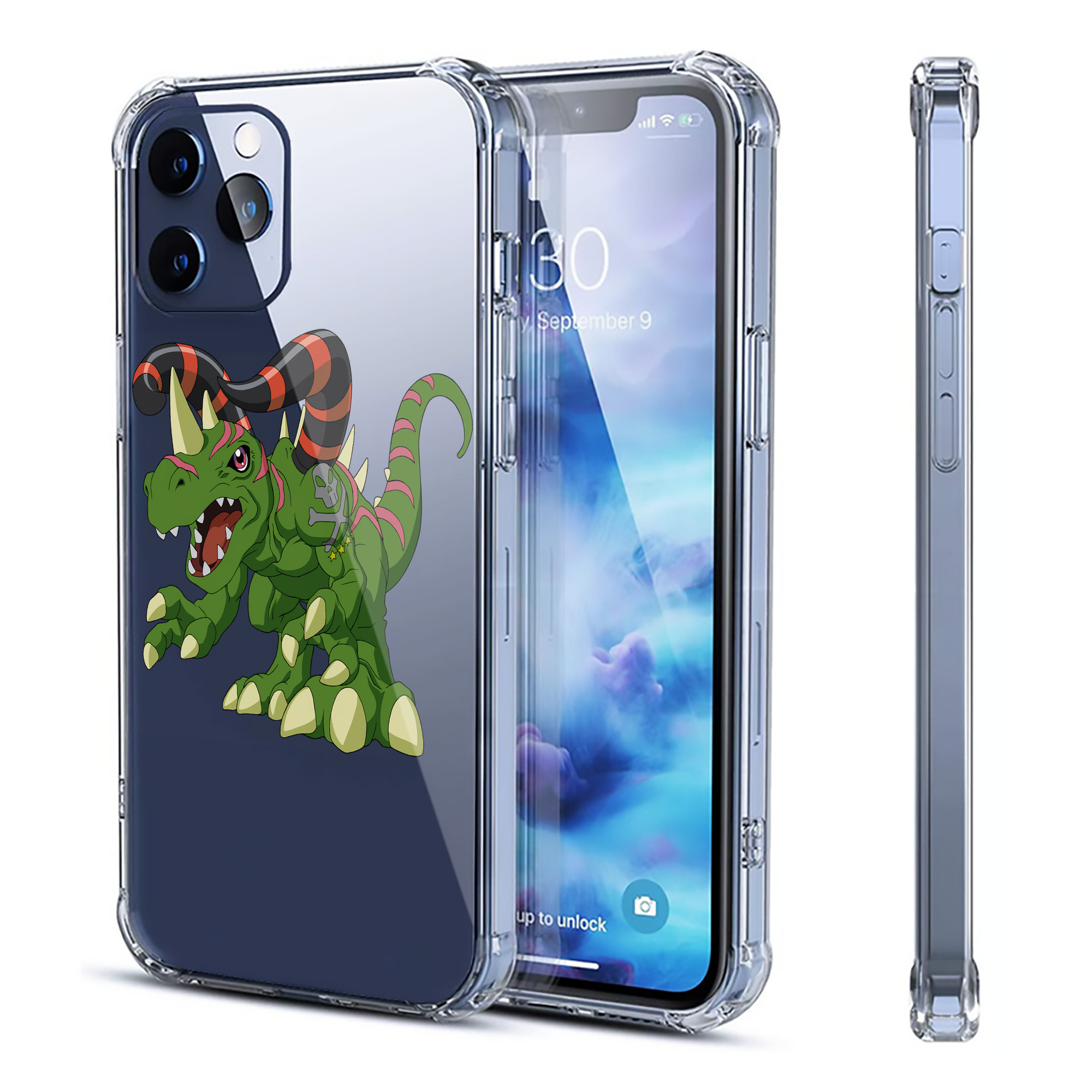 （画像用） Digimon デジタルモンスター/デジモン 【iPhone 12シリーズ対応】透明スマホケース（クリアソフトケース）